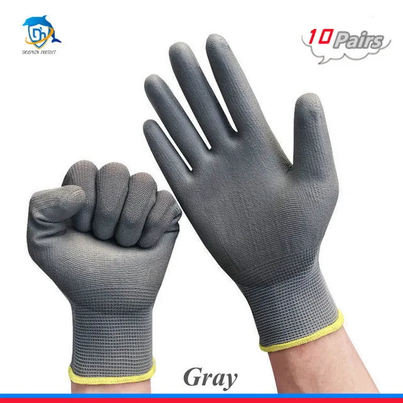 Logo Free Polyurethane Safety Work Gloves 