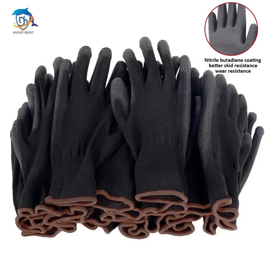 Logo Free Polyurethane Safety Work Gloves 