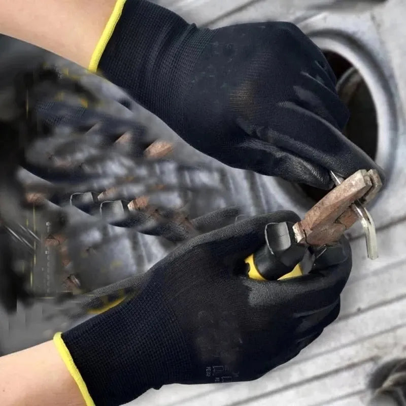 Logo Free Polyurethane Safety Work Gloves 